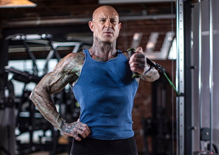 Jim Stoppani using bands