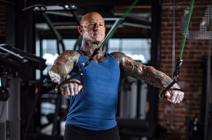 Jim Stoppani using bands